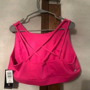 NWT! Torrid Hot Pink Strappy Sports Bra Size 3, Light Support